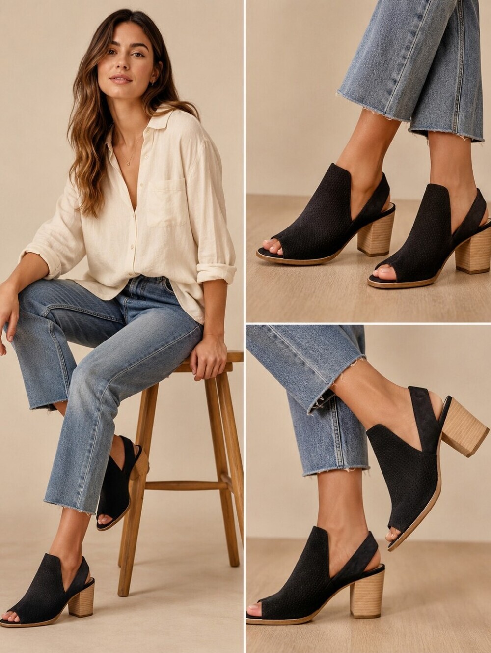 Cole Haan Callista Open Toe Sling Bootie